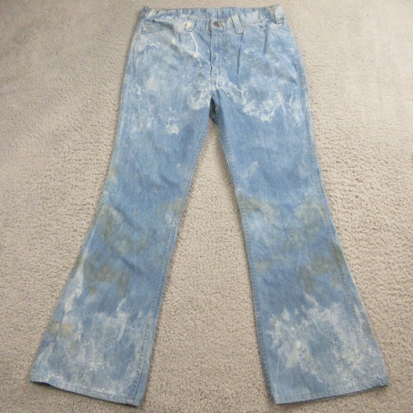 Vtg 70s 80s Levi's for Men Flare‎ Jean size 32 x 30 Orange Tab Acid Wash Bootcut